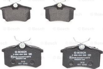 BOSCH 0 986 494 399 - Kit pastiglie freno, Freno a disco autozon.pro