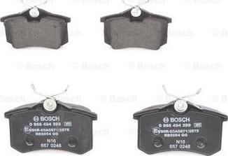 BOSCH 0 986 494 399 - Kit pastiglie freno, Freno a disco autozon.pro