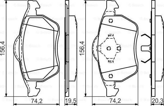 BOSCH 0 986 494 390 - Kit pastiglie freno, Freno a disco autozon.pro