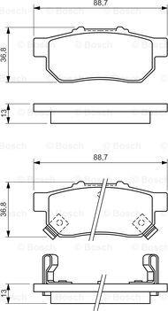 BOSCH 0 986 494 392 - Kit pastiglie freno, Freno a disco autozon.pro