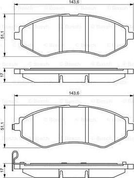 BOSCH 0 986 494 343 - Kit pastiglie freno, Freno a disco autozon.pro