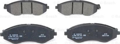 BOSCH 0 986 494 343 - Kit pastiglie freno, Freno a disco autozon.pro