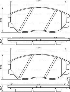 BOSCH 0 986 494 347 - Kit pastiglie freno, Freno a disco autozon.pro