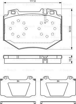 BOSCH 0 986 494 352 - Kit pastiglie freno, Freno a disco autozon.pro