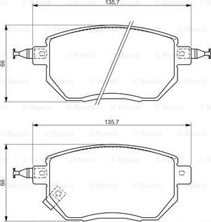 BOSCH 0 986 494 366 - Kit pastiglie freno, Freno a disco autozon.pro