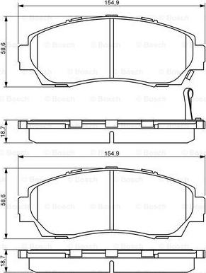 BOSCH 0 986 494 308 - Kit pastiglie freno, Freno a disco autozon.pro