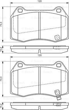 BOSCH 0 986 494 310 - Kit pastiglie freno, Freno a disco autozon.pro