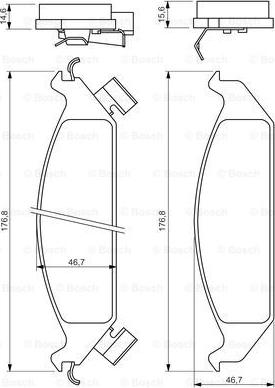 BOSCH 0 986 494 313 - Kit pastiglie freno, Freno a disco autozon.pro