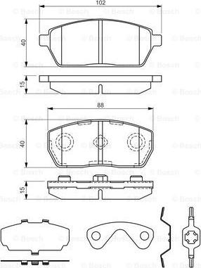 BOSCH 0 986 494 312 - Kit pastiglie freno, Freno a disco autozon.pro