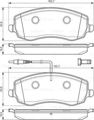 BOSCH 0 986 494 385 - Kit pastiglie freno, Freno a disco autozon.pro