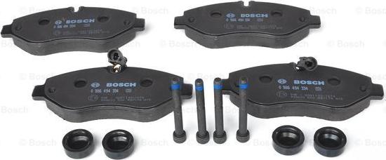 BOSCH 0 986 494 334 - Kit pastiglie freno, Freno a disco autozon.pro