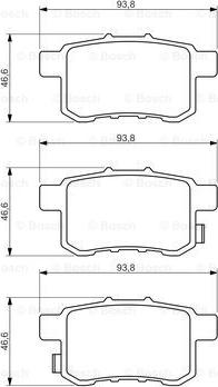 BOSCH 0 986 494 338 - Kit pastiglie freno, Freno a disco autozon.pro