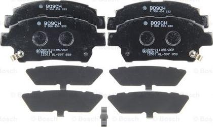 BOSCH 0 986 494 333 - Kit pastiglie freno, Freno a disco autozon.pro