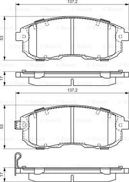 BOSCH 0 986 494 337 - Kit pastiglie freno, Freno a disco autozon.pro