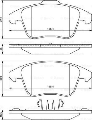 BOSCH 0 986 494 324 - Kit pastiglie freno, Freno a disco autozon.pro