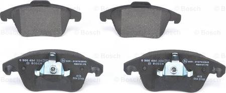 BOSCH 0 986 494 324 - Kit pastiglie freno, Freno a disco autozon.pro