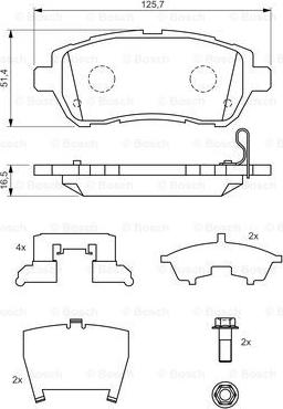 BOSCH 0 986 494 320 - Kit pastiglie freno, Freno a disco autozon.pro