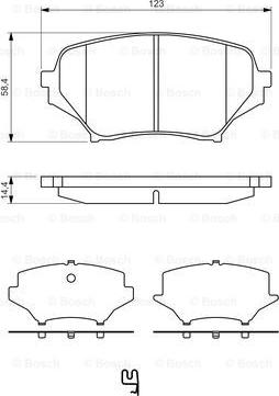 BOSCH 0 986 494 322 - Kit pastiglie freno, Freno a disco autozon.pro