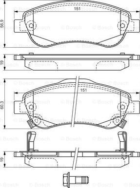 BOSCH 0 986 494 379 - Kit pastiglie freno, Freno a disco autozon.pro