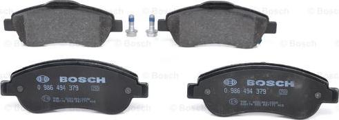 BOSCH 0 986 494 379 - Kit pastiglie freno, Freno a disco autozon.pro