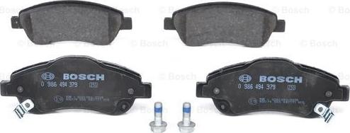 BOSCH 0 986 494 379 - Kit pastiglie freno, Freno a disco autozon.pro