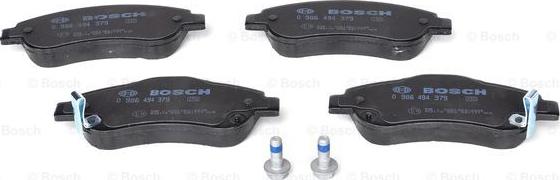 BOSCH 0 986 494 379 - Kit pastiglie freno, Freno a disco autozon.pro