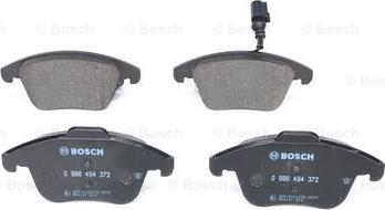 BOSCH 0 986 494 372 - Kit pastiglie freno, Freno a disco autozon.pro