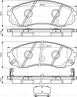 BOSCH 0 986 494 377 - Kit pastiglie freno, Freno a disco autozon.pro