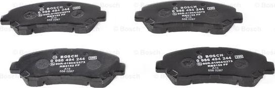 BOSCH 0 986 494 244 - Kit pastiglie freno, Freno a disco autozon.pro