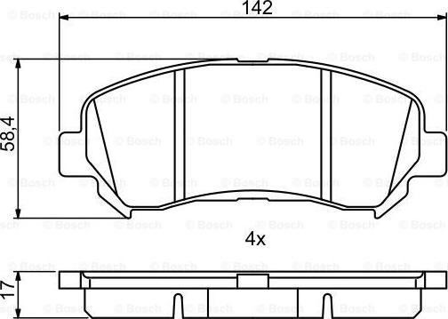 BOSCH 0 986 494 244 - Kit pastiglie freno, Freno a disco autozon.pro