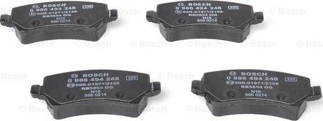 BOSCH 0 986 494 248 - Kit pastiglie freno, Freno a disco autozon.pro