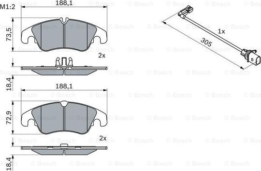 BOSCH 0 986 494 259 - Kit pastiglie freno, Freno a disco autozon.pro