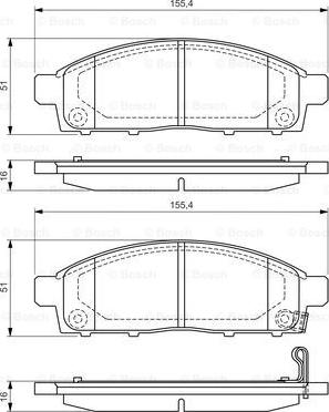 BOSCH 0 986 494 268 - Kit pastiglie freno, Freno a disco autozon.pro