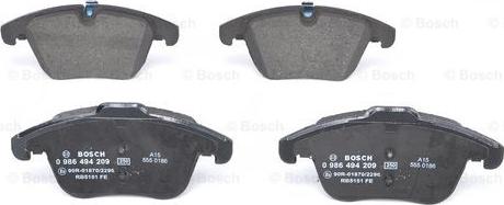 BOSCH 0 986 494 209 - Kit pastiglie freno, Freno a disco autozon.pro