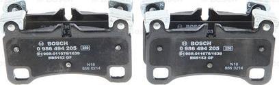 BOSCH 0 986 494 205 - Kit pastiglie freno, Freno a disco autozon.pro