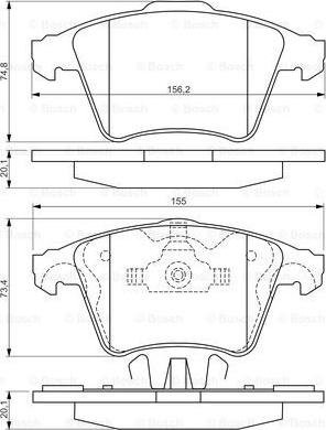 BOSCH 0 986 494 202 - Kit pastiglie freno, Freno a disco autozon.pro