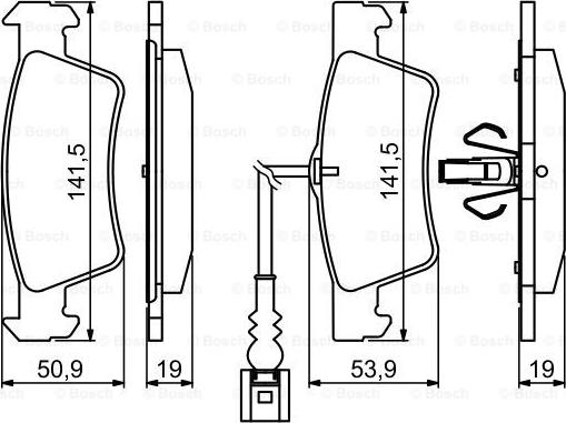 BOSCH 0 986 494 219 - Kit pastiglie freno, Freno a disco autozon.pro