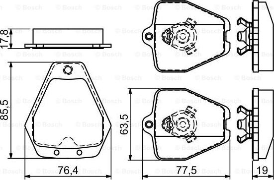 BOSCH 0 986 494 215 - Kit pastiglie freno, Freno a disco autozon.pro