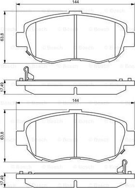 BOSCH 0 986 494 211 - Kit pastiglie freno, Freno a disco autozon.pro