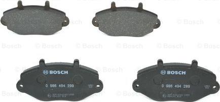 BOSCH 0 986 494 289 - Kit pastiglie freno, Freno a disco autozon.pro