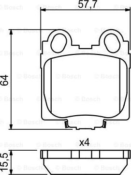 BOSCH 0 986 494 231 - Kit pastiglie freno, Freno a disco autozon.pro