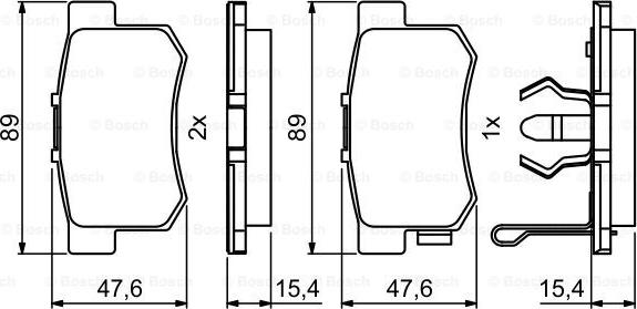 BOSCH 0 986 494 233 - Kit pastiglie freno, Freno a disco autozon.pro