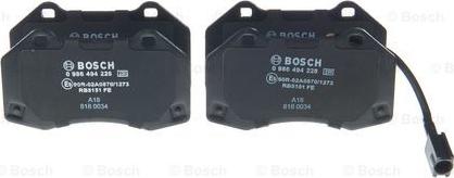 BOSCH 0 986 494 228 - Kit pastiglie freno, Freno a disco autozon.pro