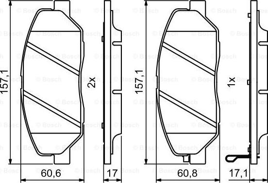 BOSCH 0 986 494 227 - Kit pastiglie freno, Freno a disco autozon.pro