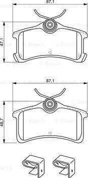 BOSCH 0 986 494 274 - Kit pastiglie freno, Freno a disco autozon.pro