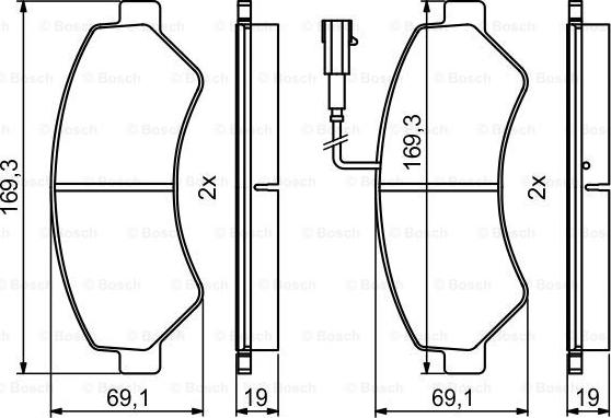 BOSCH 0 986 494 799 - Kit pastiglie freno, Freno a disco autozon.pro