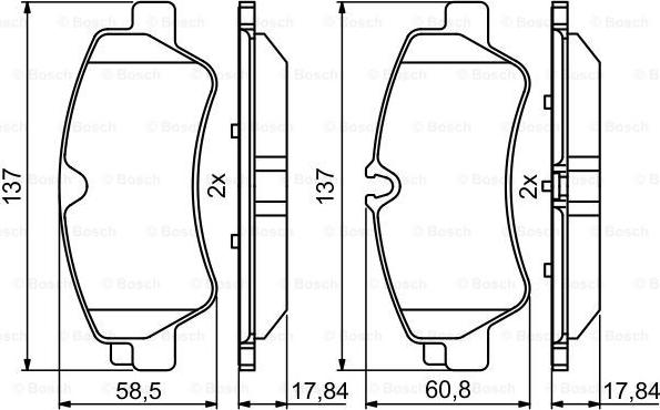 BOSCH 0 986 494 796 - Kit pastiglie freno, Freno a disco autozon.pro