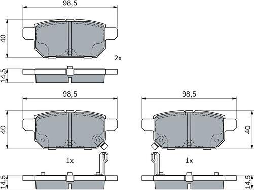 BOSCH 0 986 494 748 - Kit pastiglie freno, Freno a disco autozon.pro