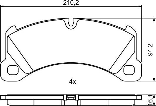 BOSCH 0 986 494 757 - Kit pastiglie freno, Freno a disco autozon.pro