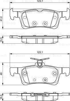 BOSCH 0 986 494 715 - Kit pastiglie freno, Freno a disco autozon.pro